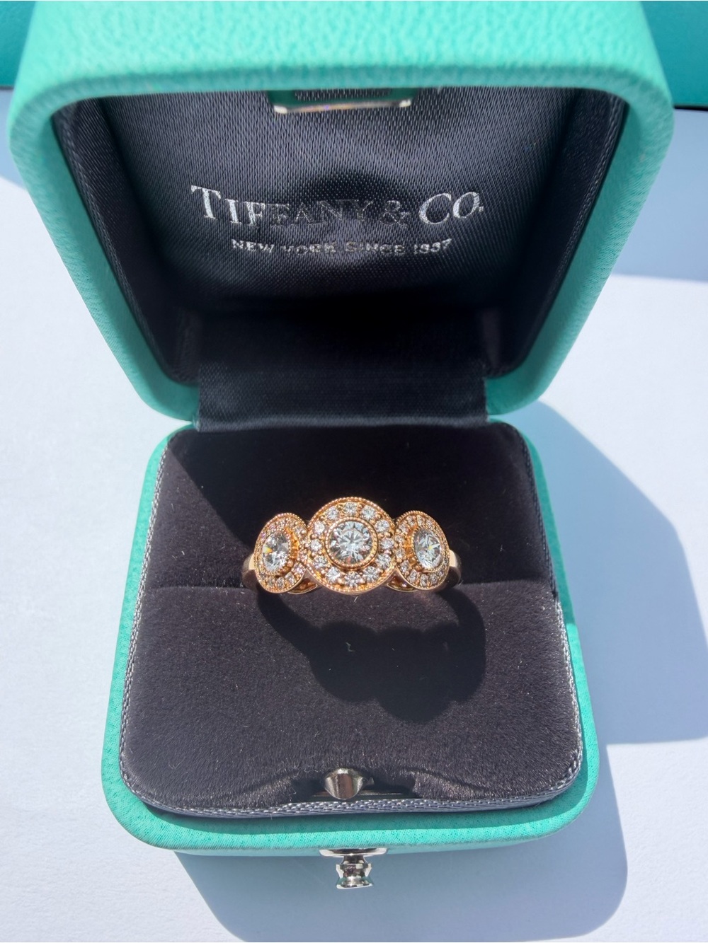 Tiffany & Co. 18K Rose gold Tiffany Circlet Ring , 7.6 -8 mm Diameter size 6